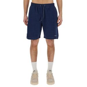 Msgm Men Bermuda Shorts With Embroidered Logo